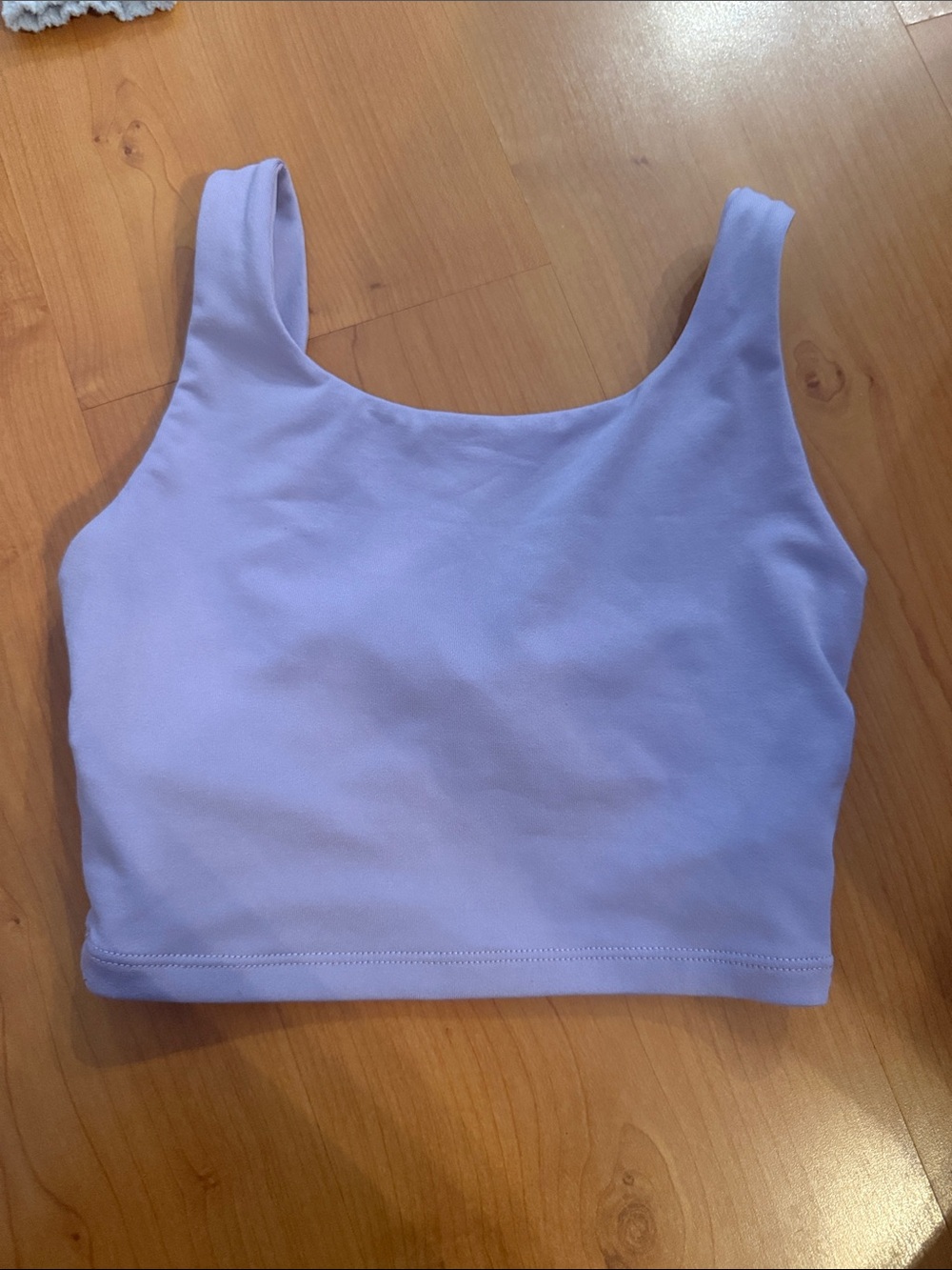 Lavender Scoop Neck Cropped Tank